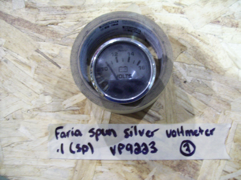 Faria Spun Silver Voltmeter VP9223